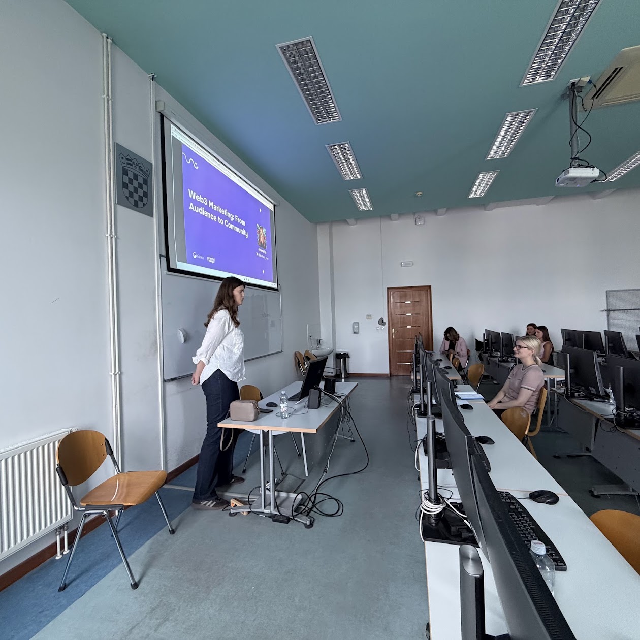 Anamarija Begonja presenting during the Women in Web3 MeetUp in Split
